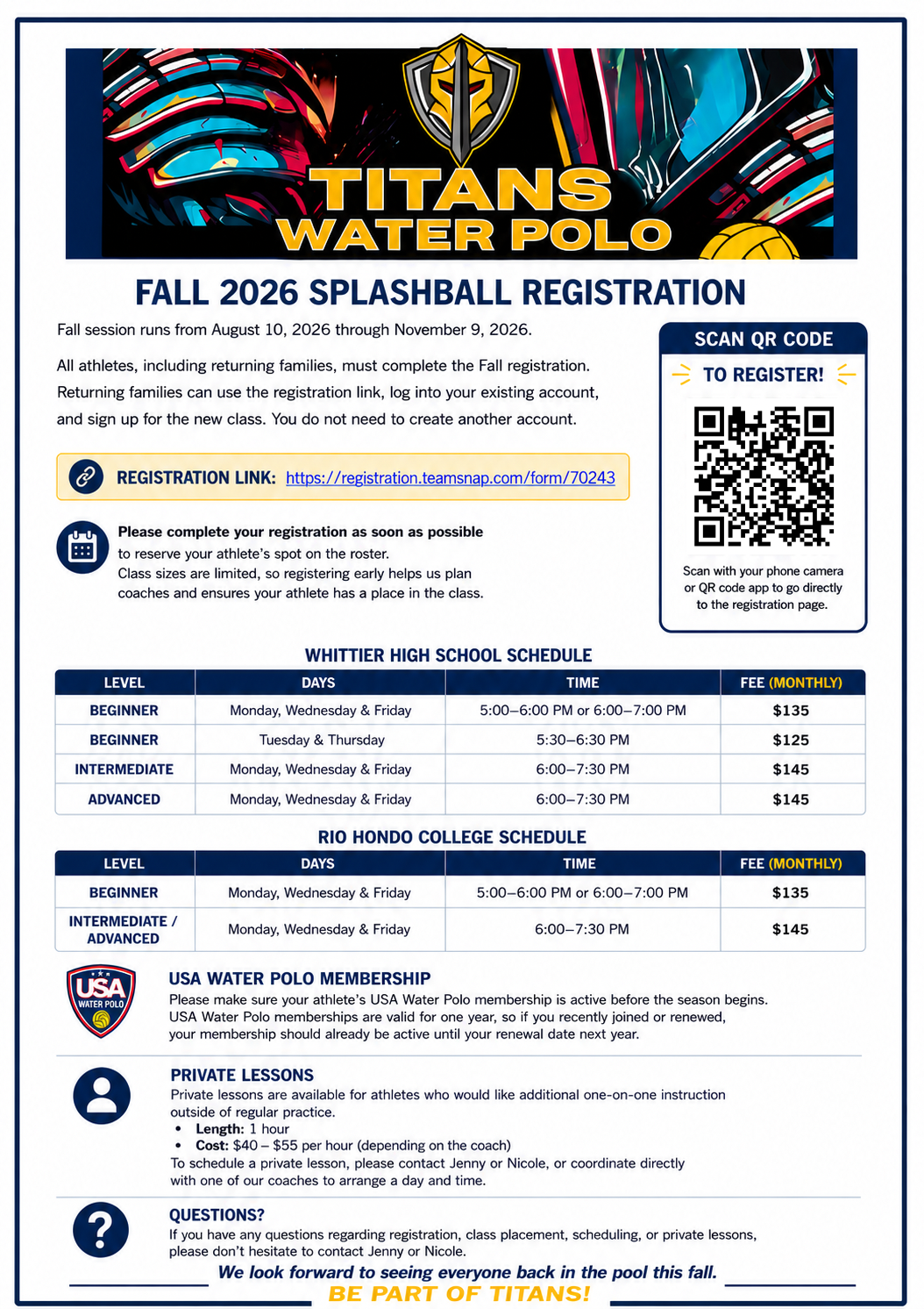 Titans Summer Splashball 2026